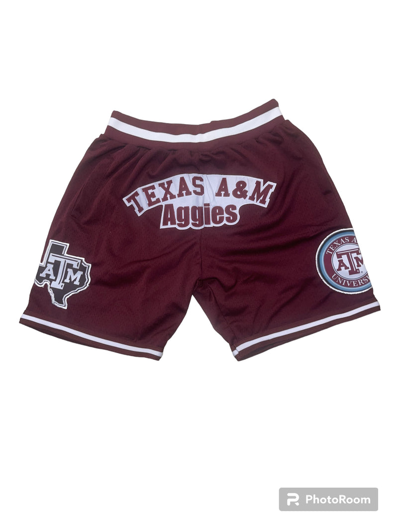 TEXAS A&M AGGIES BASKETBALL SHORTS MAROON