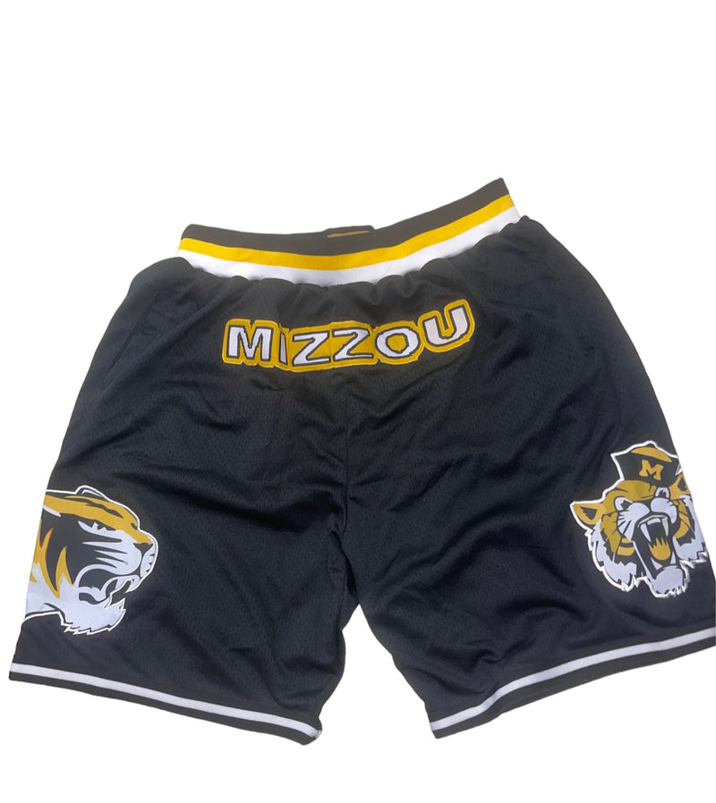 UNIVERSITY OF MISSOURI BASKETBALL SHORTS BLACK