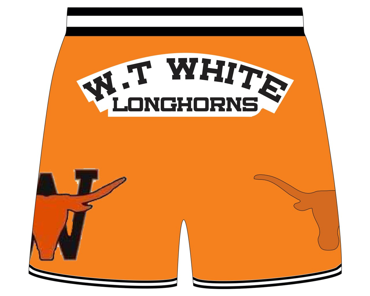 WT WHITE HIGH SCHOOL BASKETBALL SHORTS