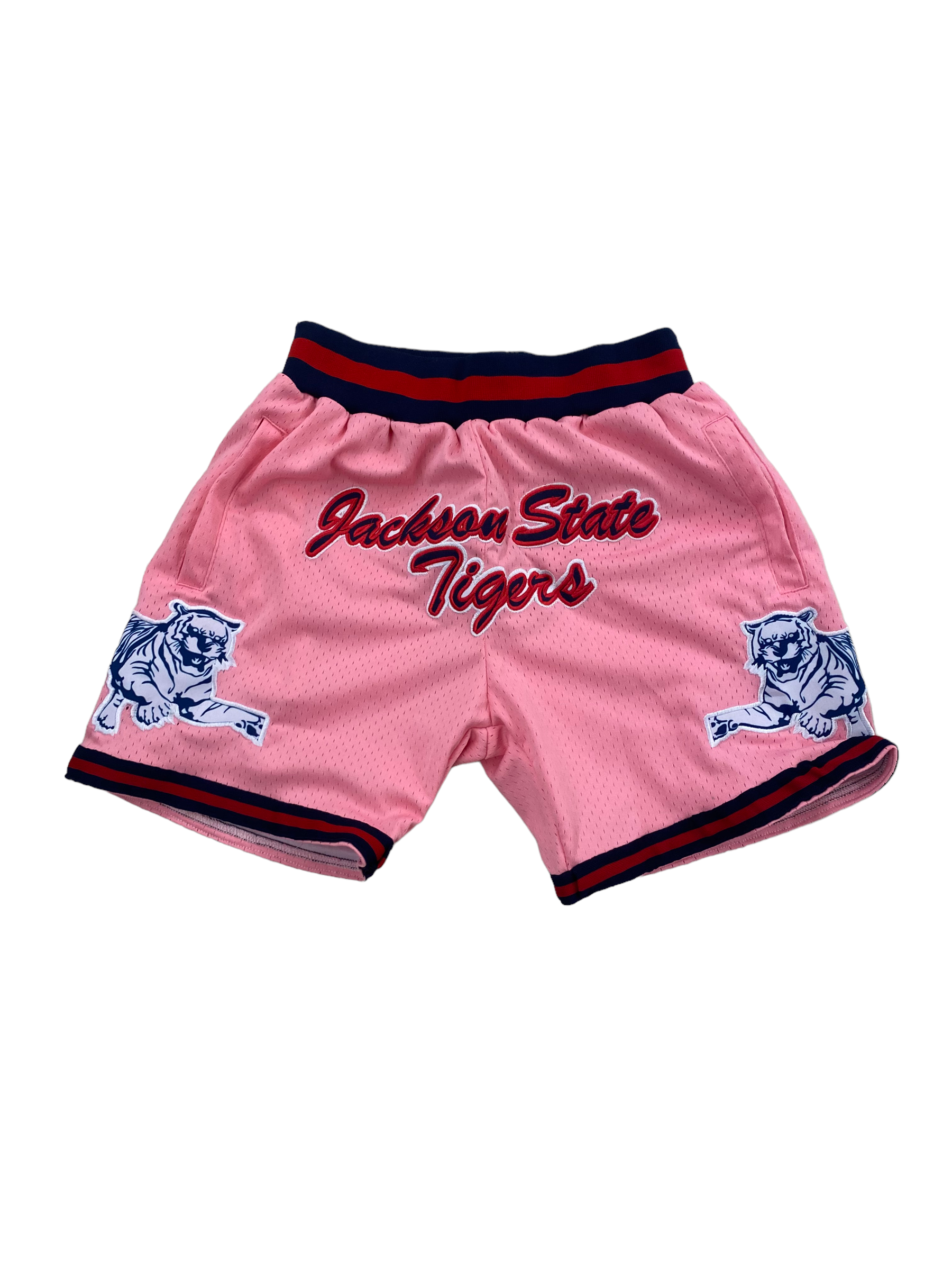Jackson State  BASKETBALL SHORTS PINK NEW SCRIPT Hy