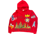 "THIS IS Houston  " HOODIE RED DEFECTED