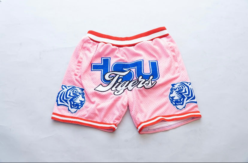 TSU TIGER BASKETBALL SHORTS NEW LOGO PINK